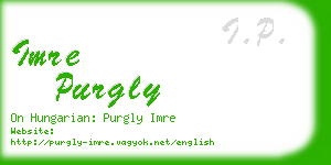 imre purgly business card
